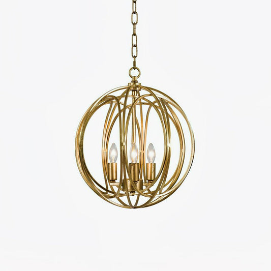 Gold Interlocking Circle Pendant Light