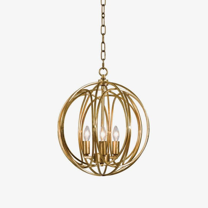 Gold Interlocking Circle Pendant Light