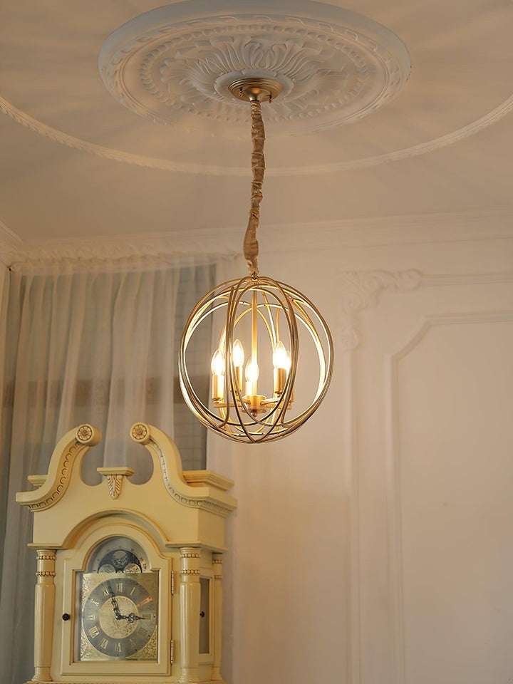 Gold Interlocking Circle Pendant Light