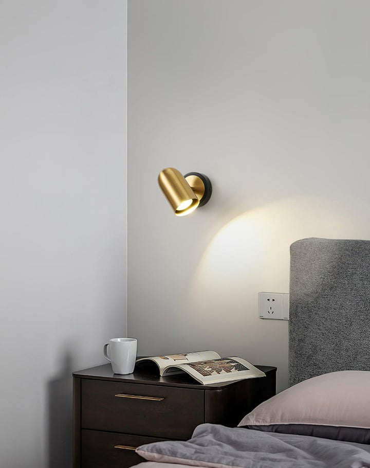 Gold Iron Wall Sconce – Modern Indoor LED Wall Light