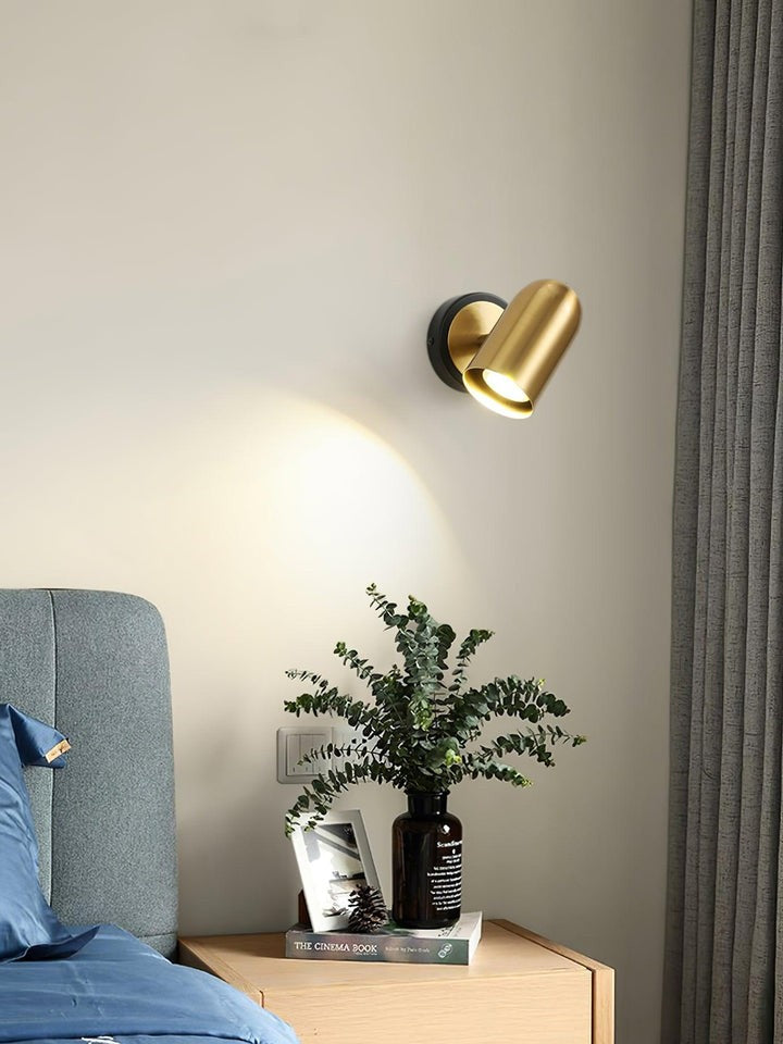 Gold Iron Wall Sconce – Modern Indoor LED Wall Light