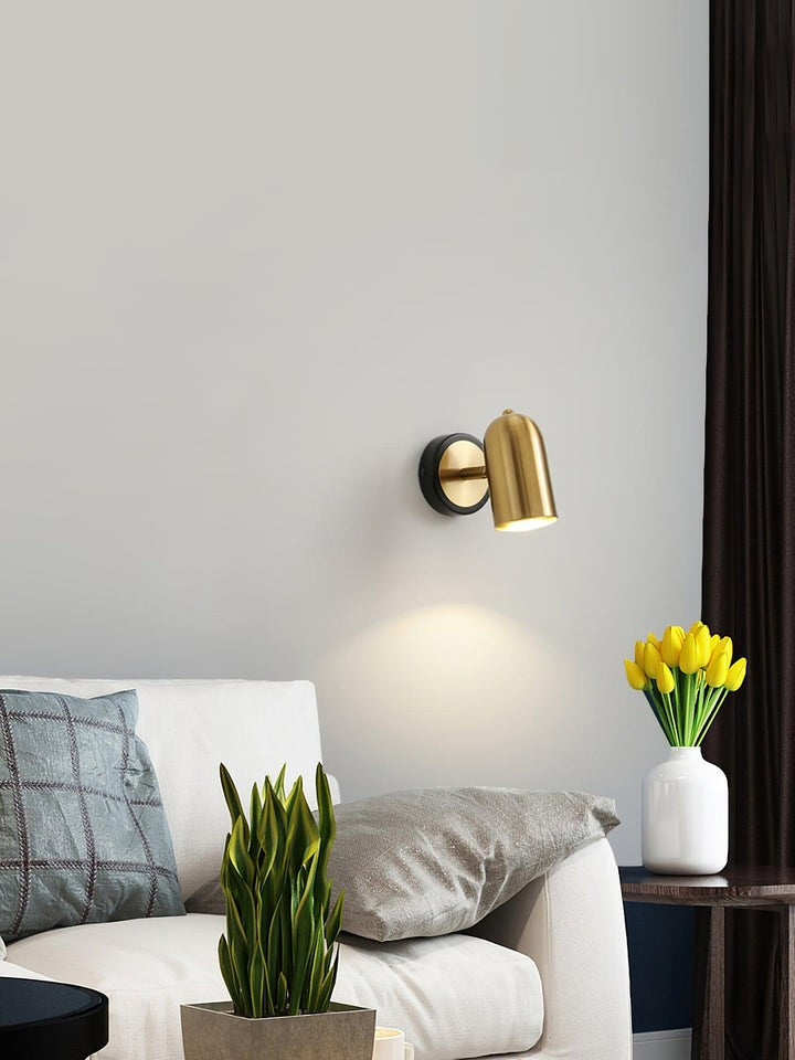 Gold Iron Wall Sconce – Modern Indoor LED Wall Light