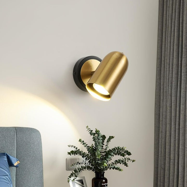 Gold Iron Wall Sconce – Modern Indoor LED Wall Light