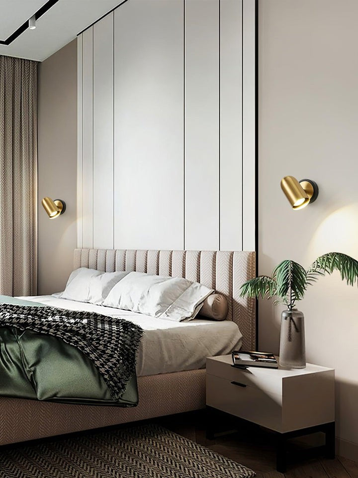 Gold Iron Wall Sconce – Modern Indoor LED Wall Light