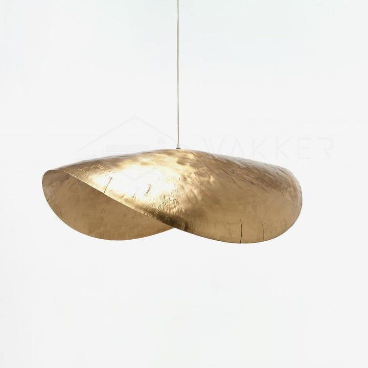 Hammered Brass Ceiling Pendant Light with Adjustable Cable