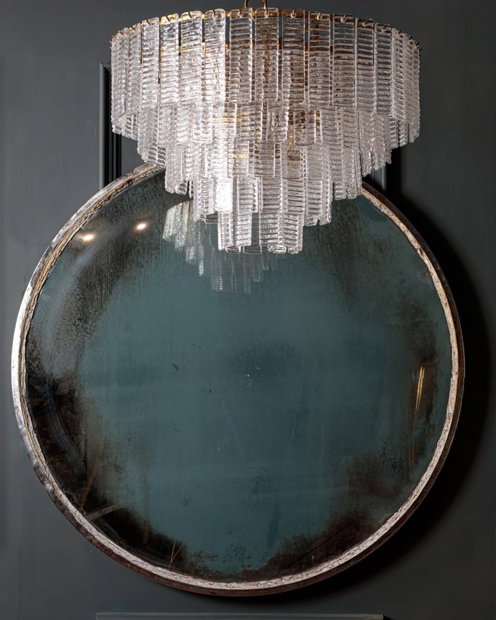 Hand-Blown Pink Murano Glass Ceiling Chandelier