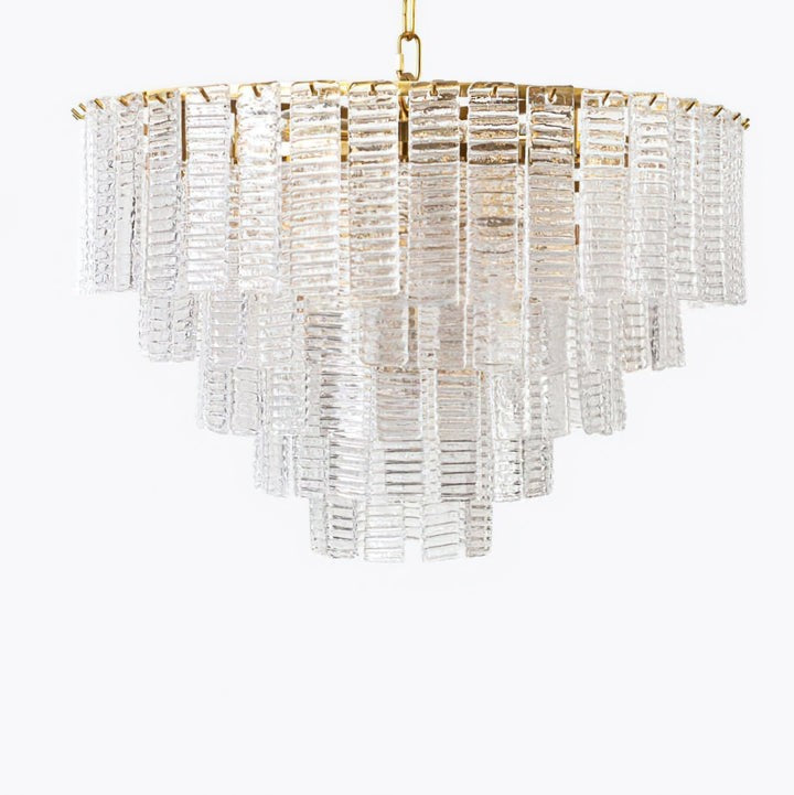 Hand-Blown Pink Murano Glass Ceiling Chandelier