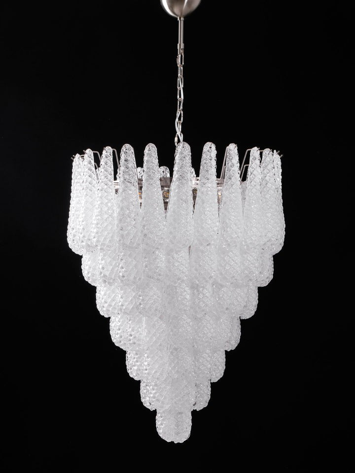 Handcrafted Glass Droplet Cascade Chandelier