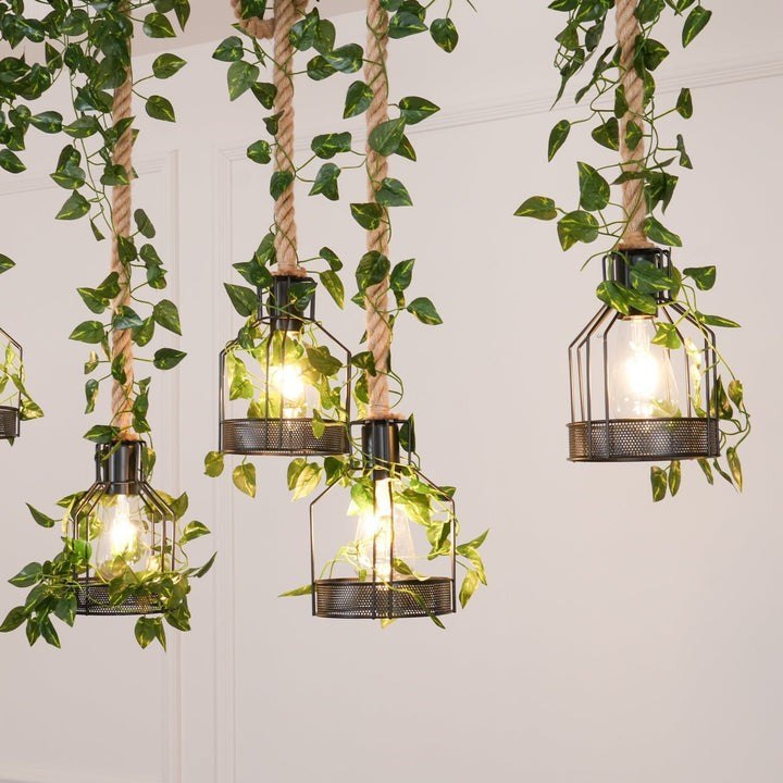 Handcrafted Rustic Wood Beam Chandelier with Natural Accents