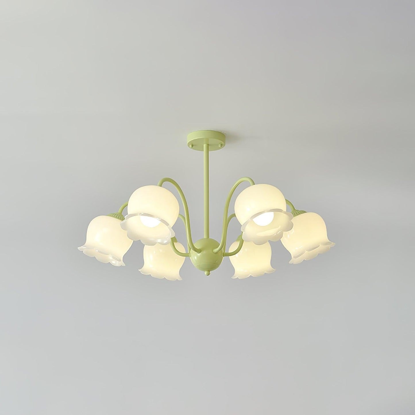 Handcrafted Trumpet Flower Glass Chandelier