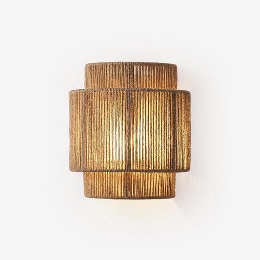 Handwoven Hemp Rope Wall Sconce