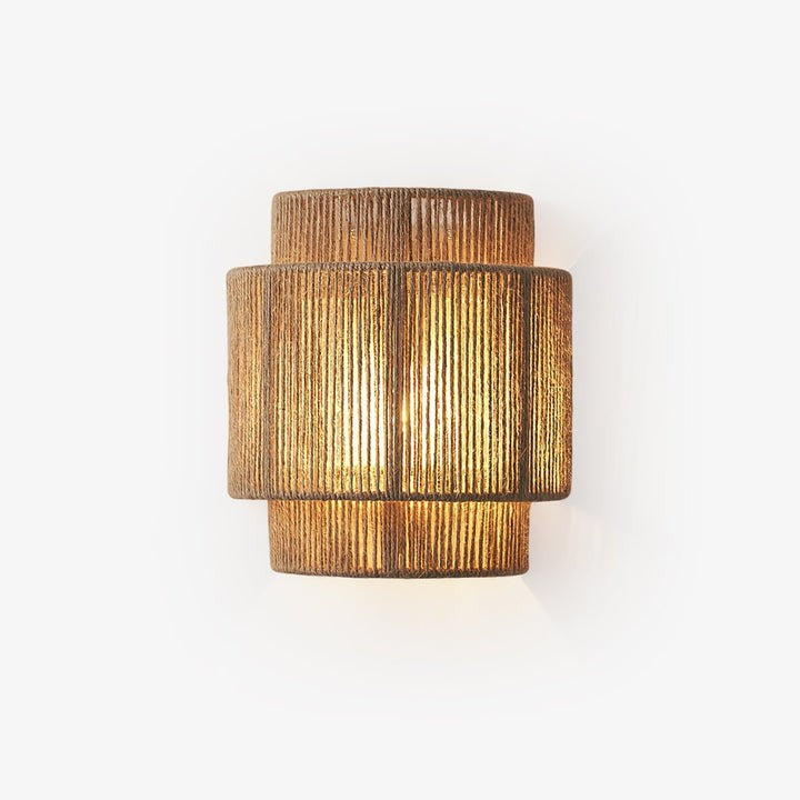 Handwoven Hemp Rope Wall Sconce
