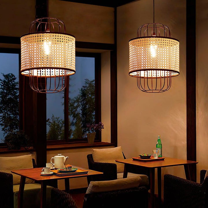 Handwoven Rattan Ceiling Pendant Light