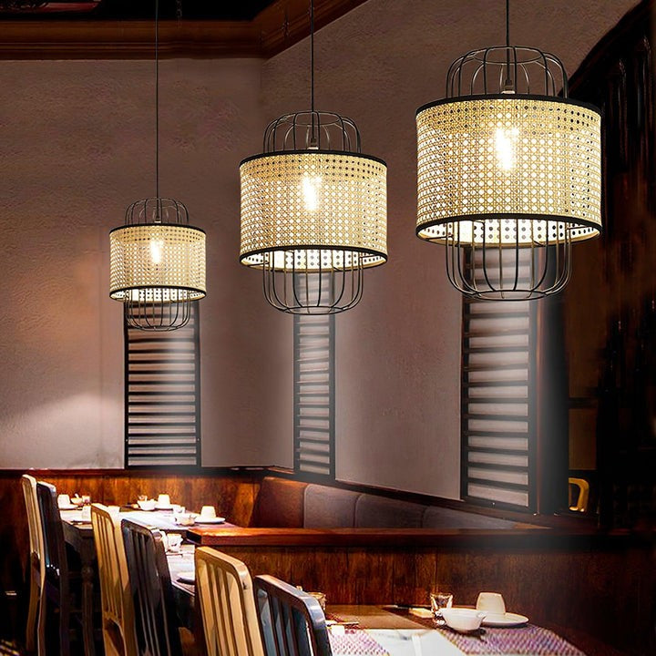 Handwoven Rattan Ceiling Pendant Light
