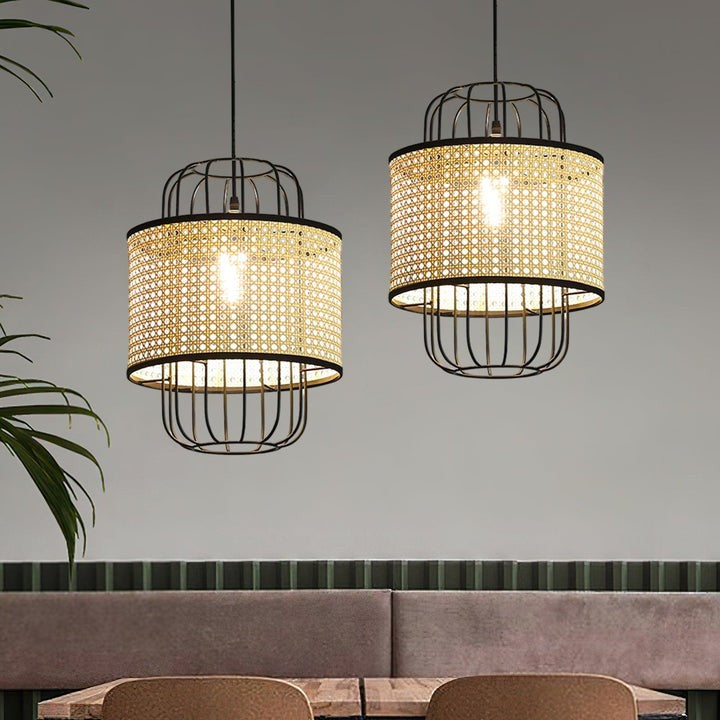 Handwoven Rattan Ceiling Pendant Light