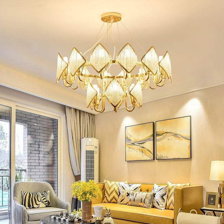 Holly Multi-Light Crystal Ring Chandelier