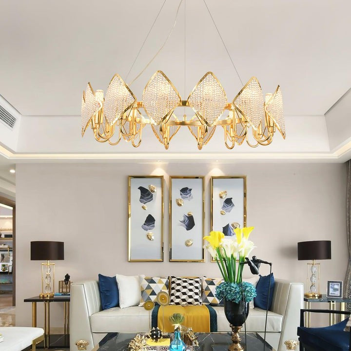 Holly Multi-Light Crystal Ring Chandelier