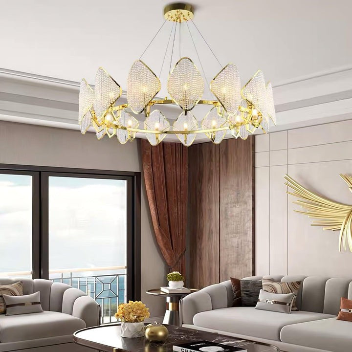 Holly Multi-Light Crystal Ring Chandelier