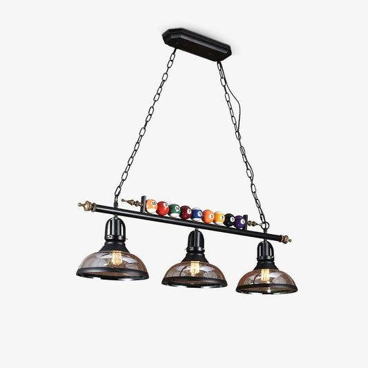 Industrial Black Billiard Pool Table Chandelier