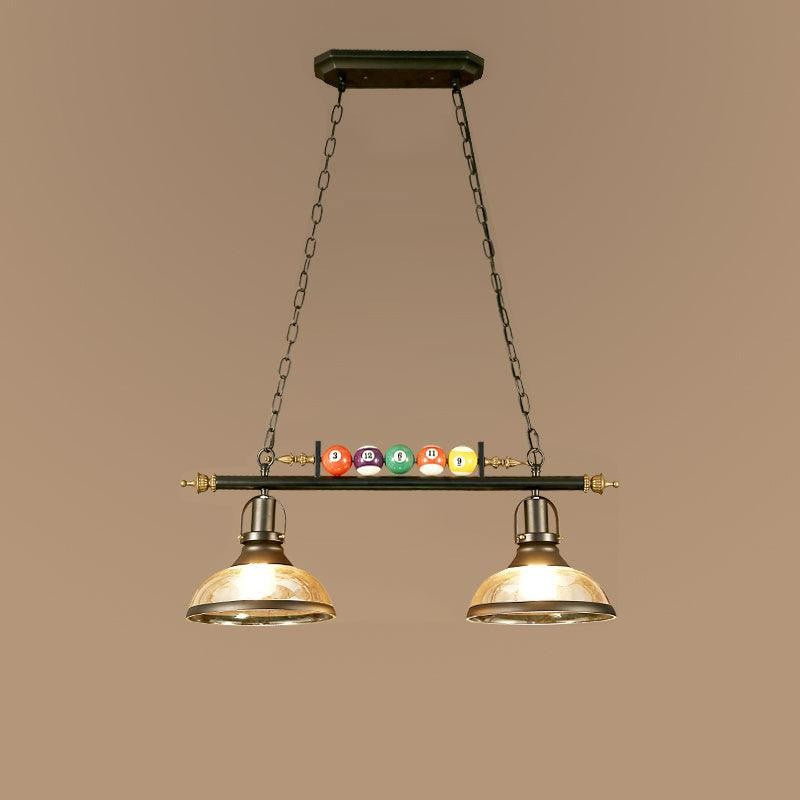 Industrial Black Billiard Pool Table Chandelier