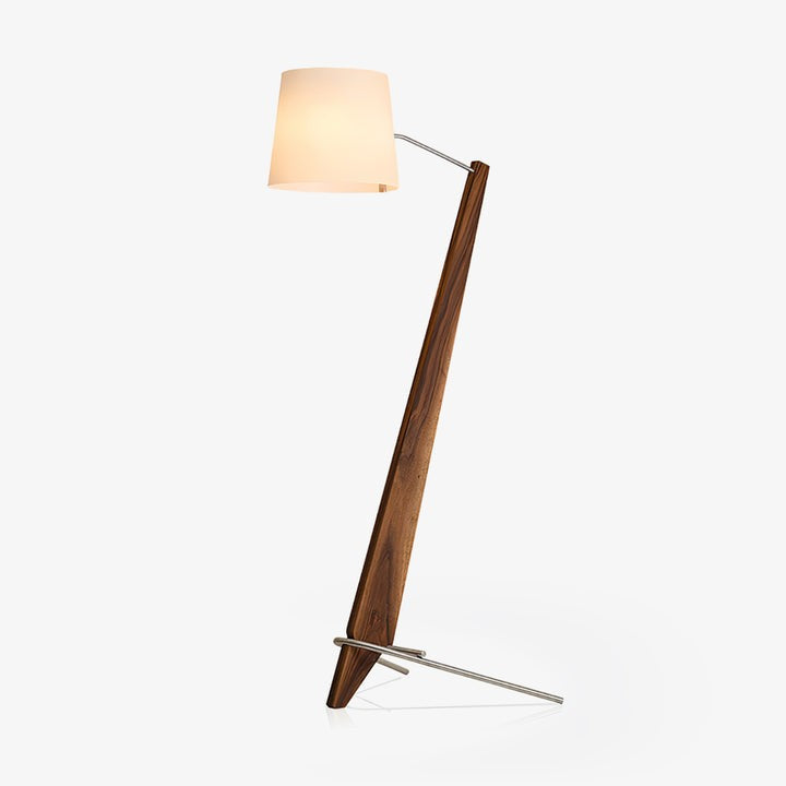 Large Modern Wood & Metal LED Floor Lamp