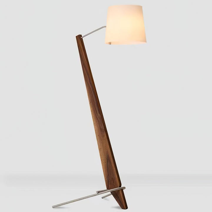 Large Modern Wood & Metal LED Floor Lamp