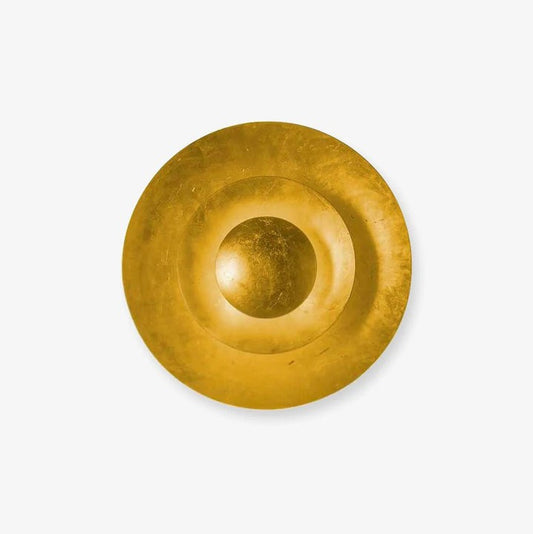 Layered LED Metal Wall Light with Gold Foil Finish