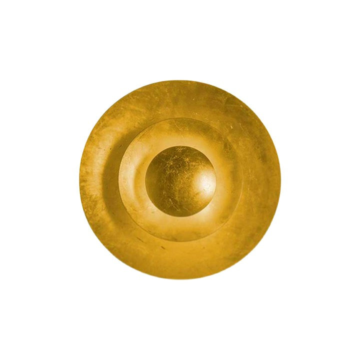 Layered LED Metal Wall Light with Gold Foil Finish