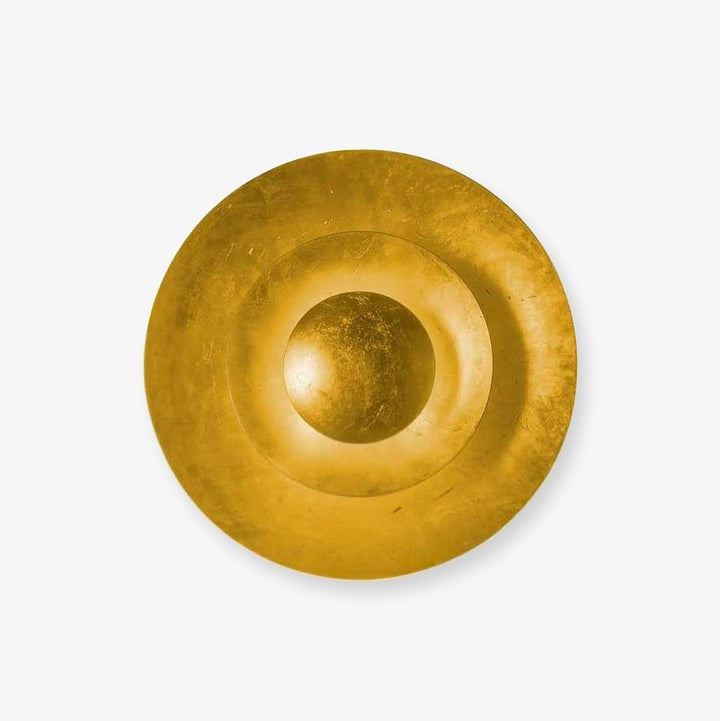 Layered LED Metal Wall Light with Gold Foil Finish