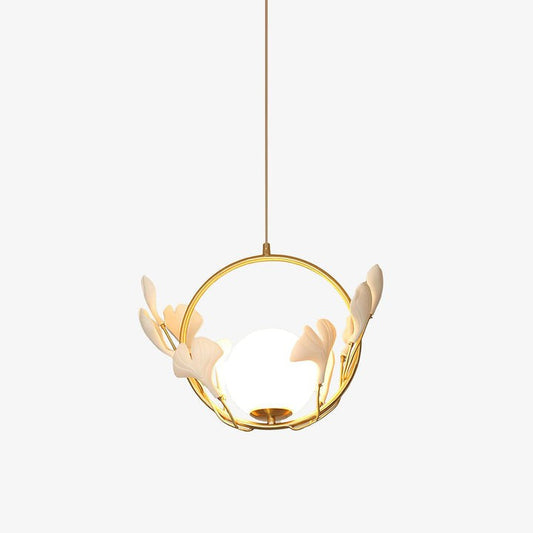 Leaf-Inspired Glass Pendant Light