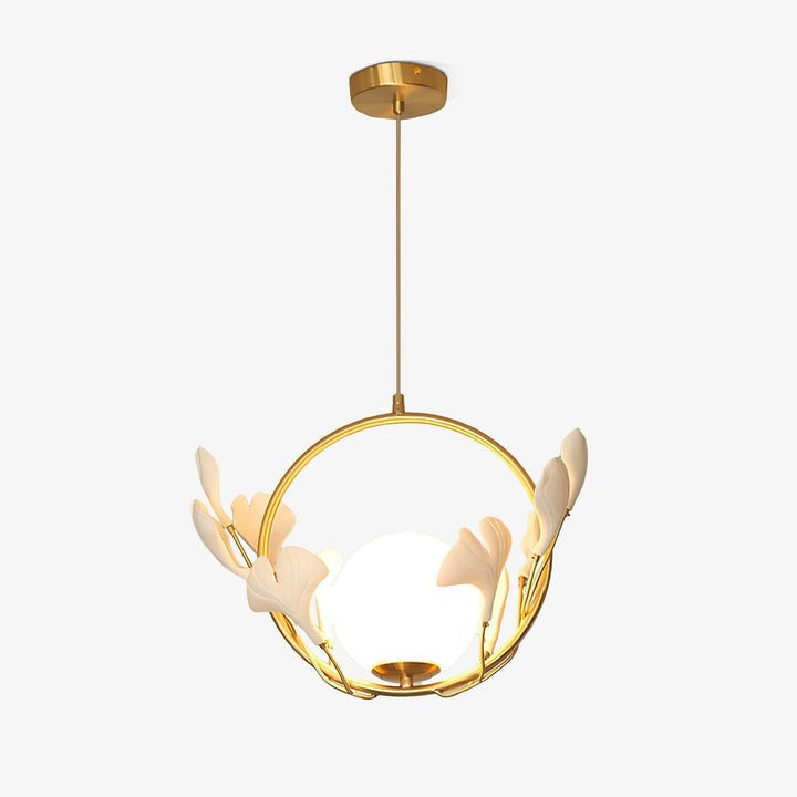 Leaf-Inspired Glass Pendant Light