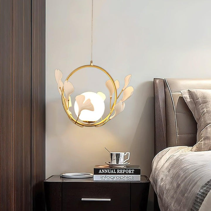 Leaf-Inspired Glass Pendant Light