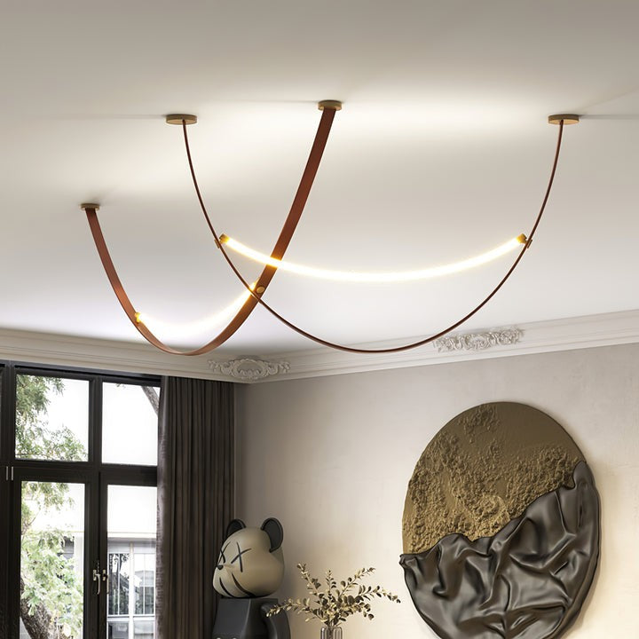 Leather Belt LED Pendant Light