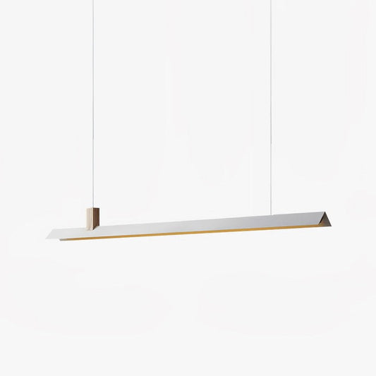 Loft-Style Linear Wood & Metal LED Pendant Light