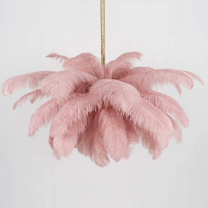 Luxury Ostrich Feather Chandelier Lighting Fixture