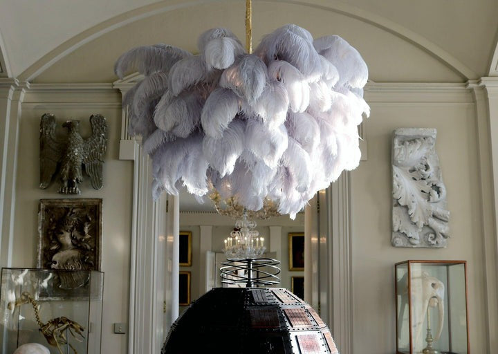 Luxury Ostrich Feather Chandelier Lighting Fixture