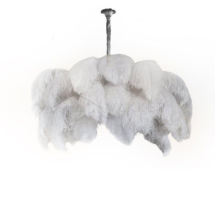Luxury Ostrich Feather Chandelier Lighting Fixture