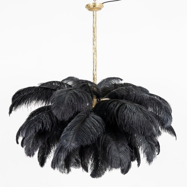 Luxury Ostrich Feather Chandelier Lighting Fixture