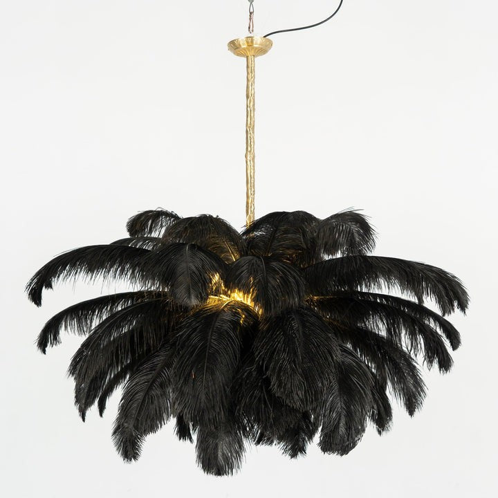 Luxury Ostrich Feather Chandelier Lighting Fixture