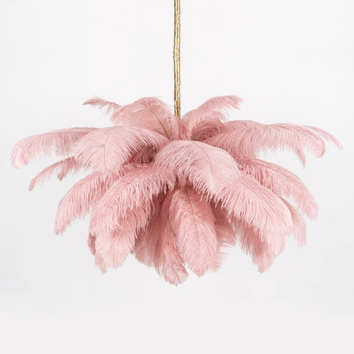 Luxury Ostrich Feather Chandelier Lighting Fixture