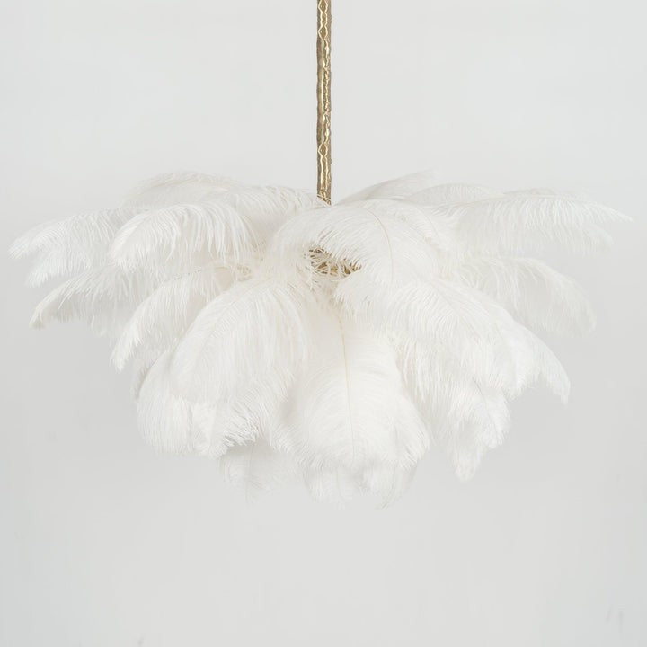 Luxury Ostrich Feather Chandelier Lighting Fixture