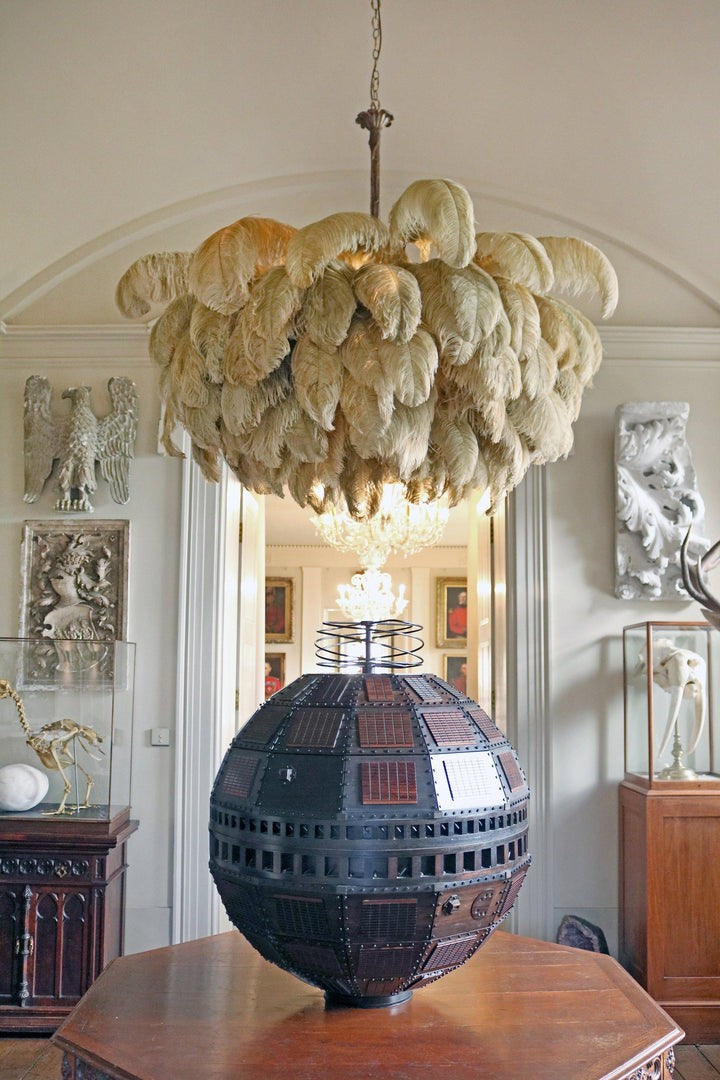 Luxury Ostrich Feather Chandelier Lighting Fixture