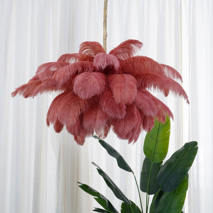 Luxury Ostrich Feather Chandelier Lighting Fixture