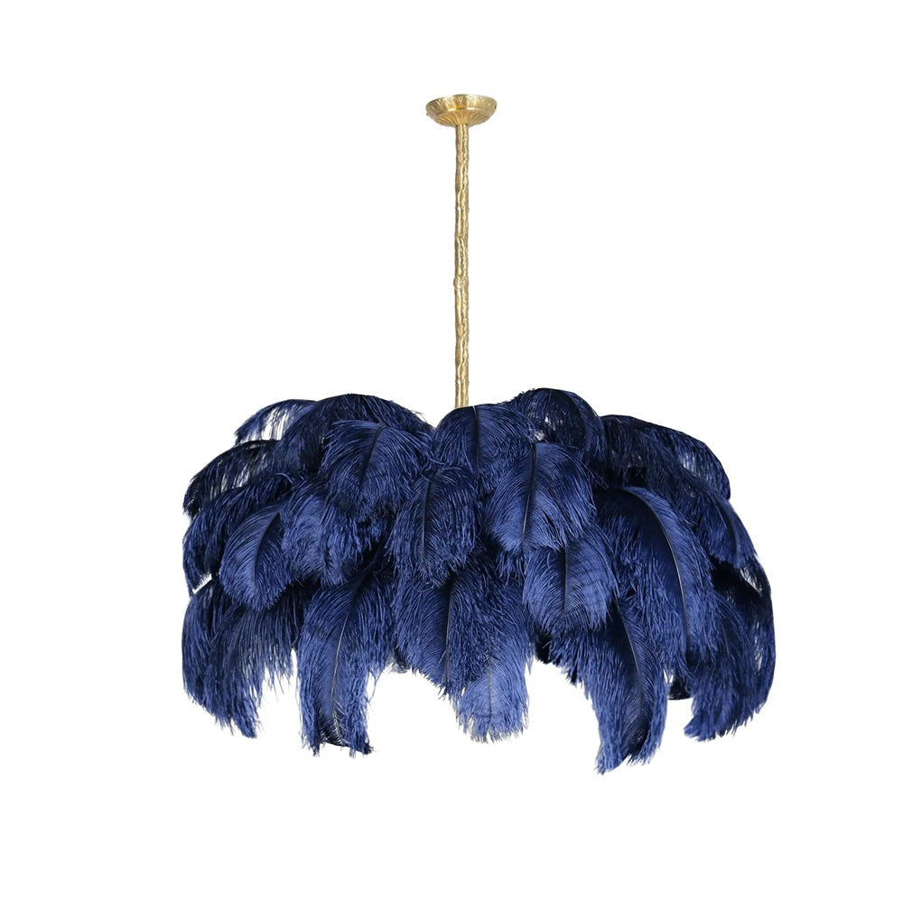 Luxury Ostrich Feather Chandelier Lighting Fixture