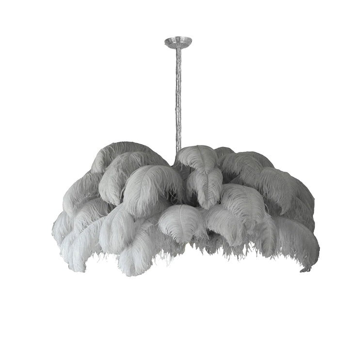 Luxury Ostrich Feather Chandelier Lighting Fixture