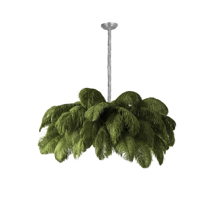 Luxury Ostrich Feather Chandelier Lighting Fixture