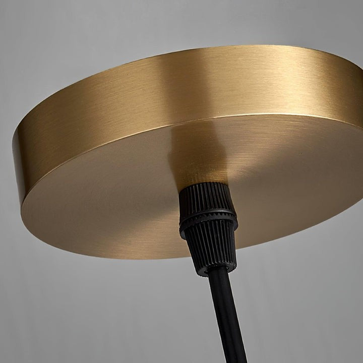 Mid-Century Alabaster Pendant Light with Brass Accents