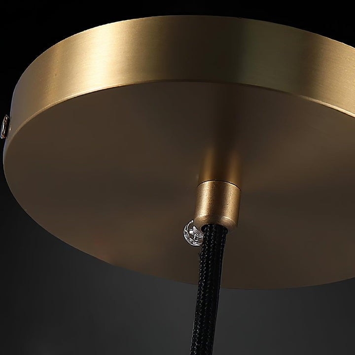 Mini Alabaster Pendant Light with Brass Details