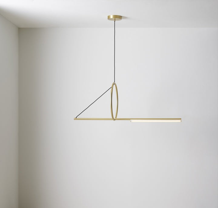 Minimalist Geometric Ring & Rod LED Pendant Light