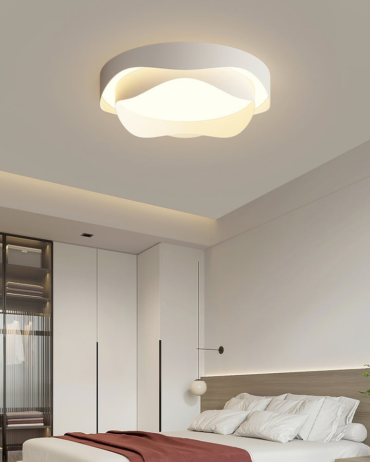 Minimalist White LED Flush Mount Ceiling Light